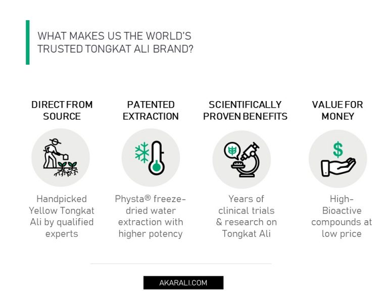 Tongkat Ali 60 capsules Standardized Hot Water Root Extract